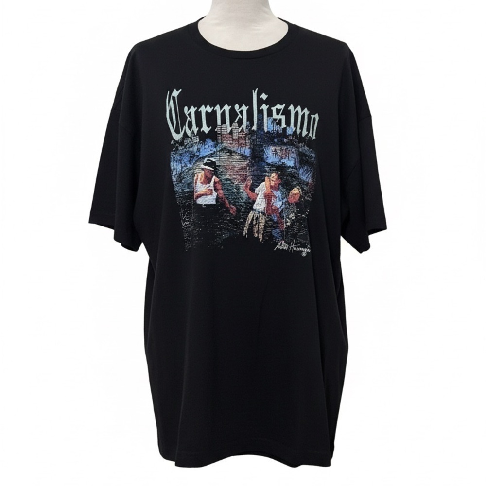Lifestylez Men’ 2XL Blood in Blood Out Graphic Black Shirt Short Sleeve Crewneck